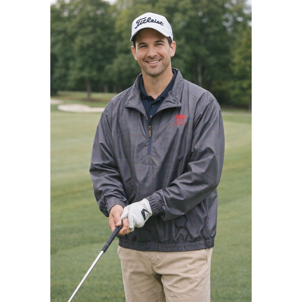 Bobby Jones Belfair Windbreaker Coat Jacket Half Zip with Pockets Size XL